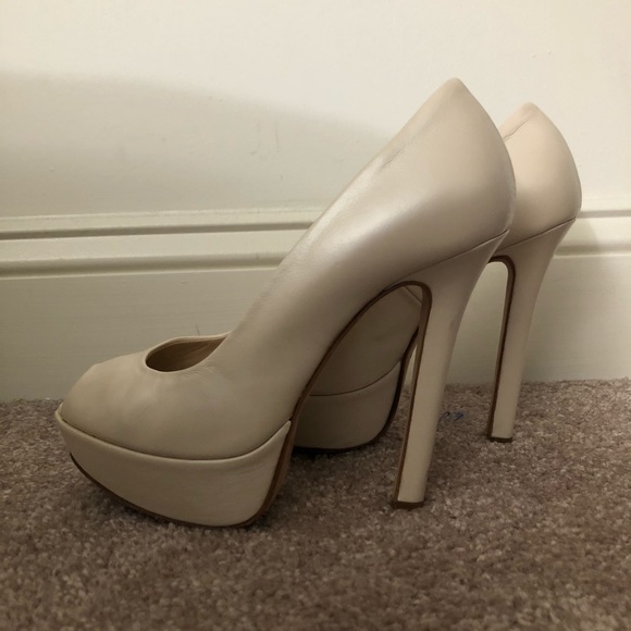 Carlo Pazolini Couture Pearl Heels Peep Toe - Picture 7 of 14